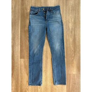 Wies Made Jeans Women’s 25x30 Light Wash Denim Button Fly Made In USA Sidney